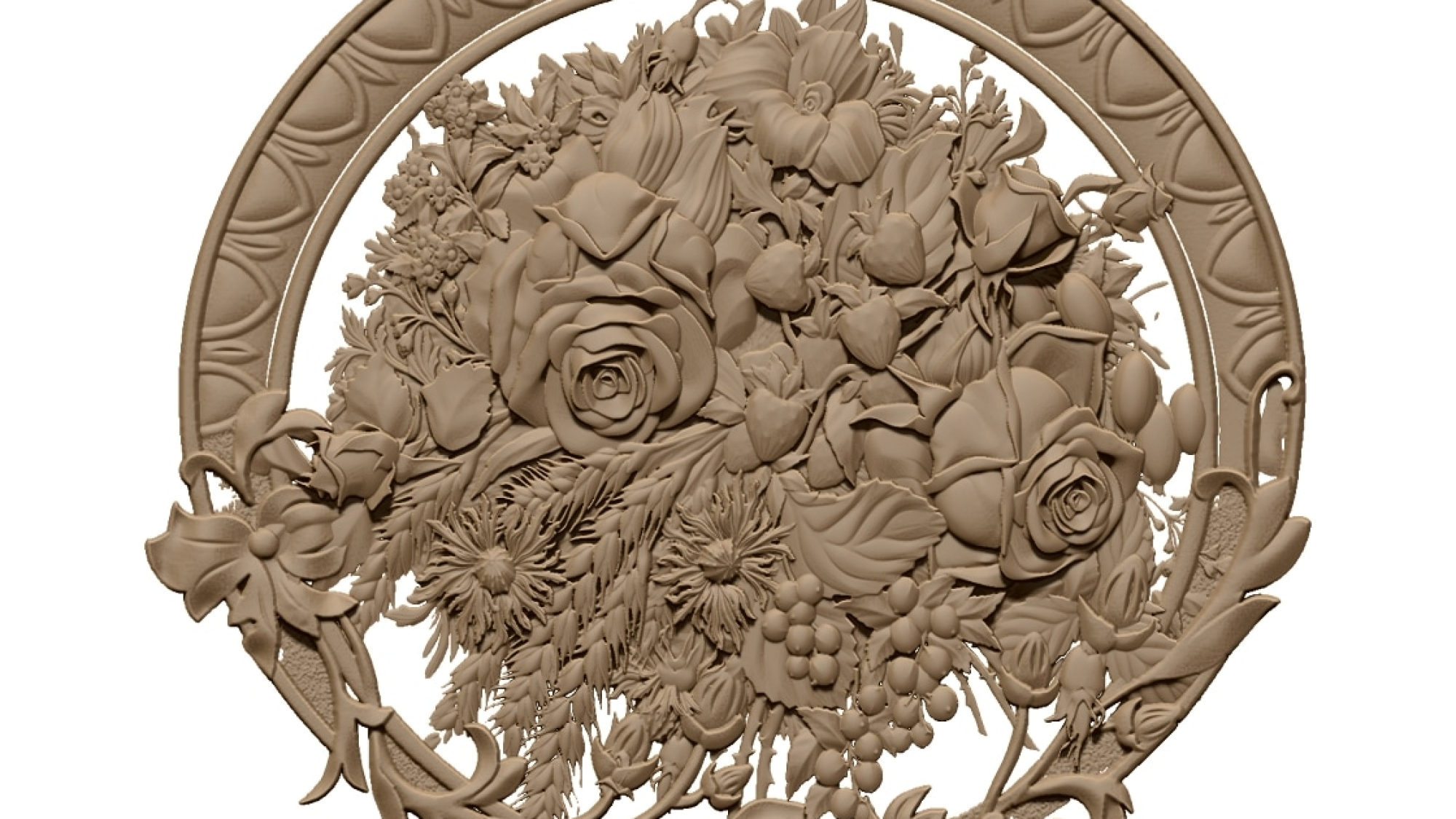 Flower Design STL file free download A001163