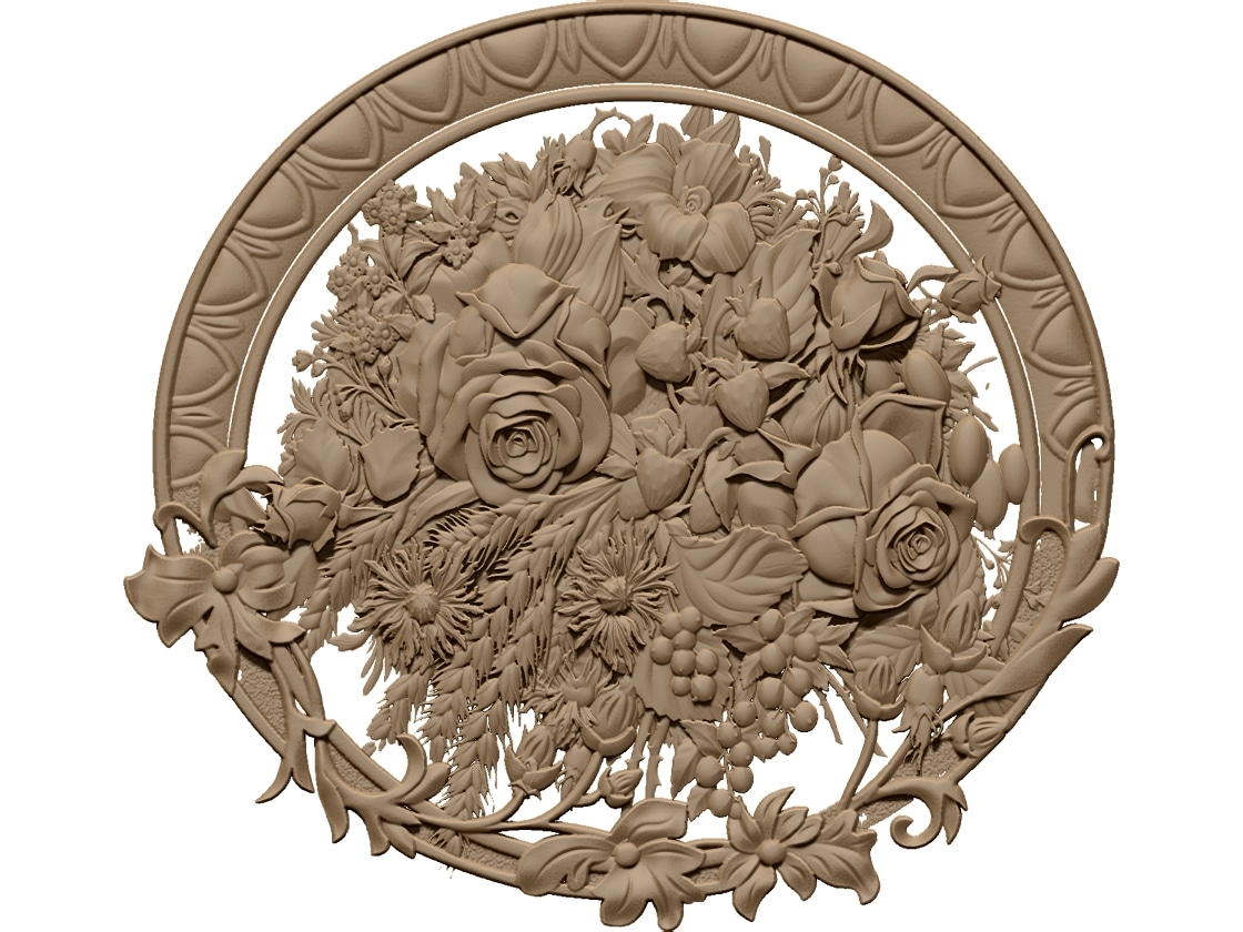 Flower Design STL file free download A001163