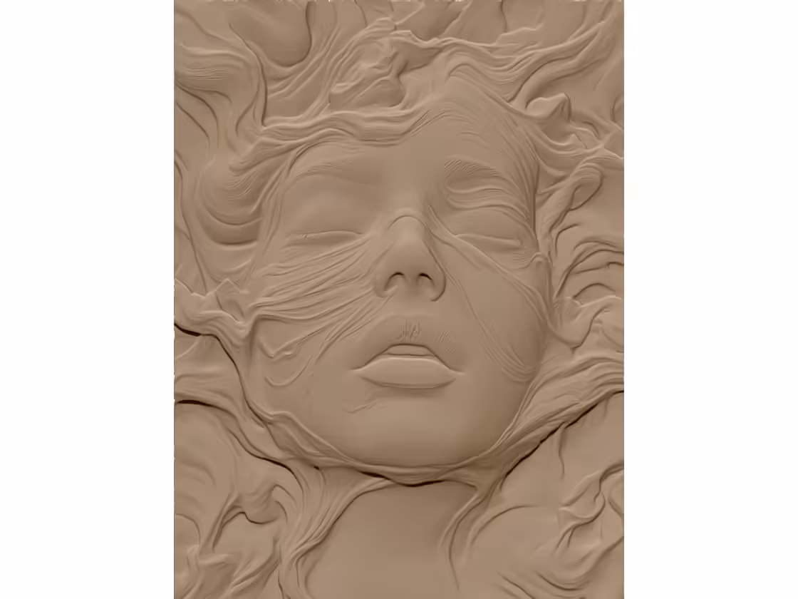 Face art Design STL file free download A001118