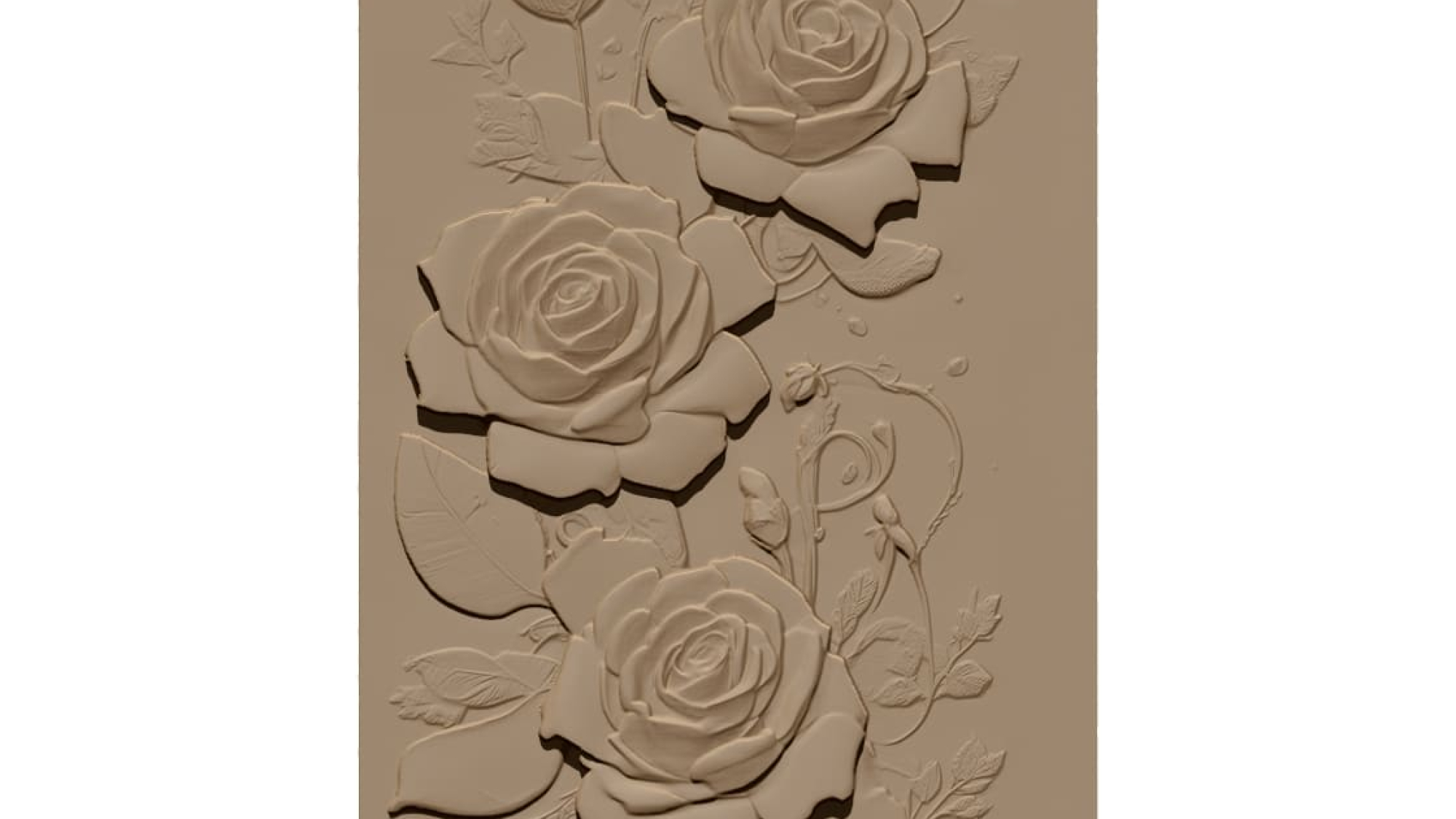 Flower Wall Panel Design STL file free download A001114