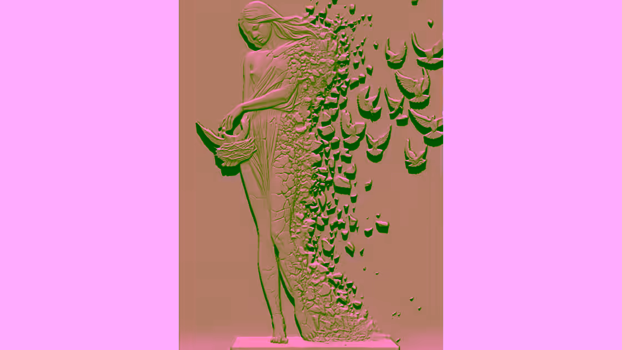 Girl art Design STL file free download A001119