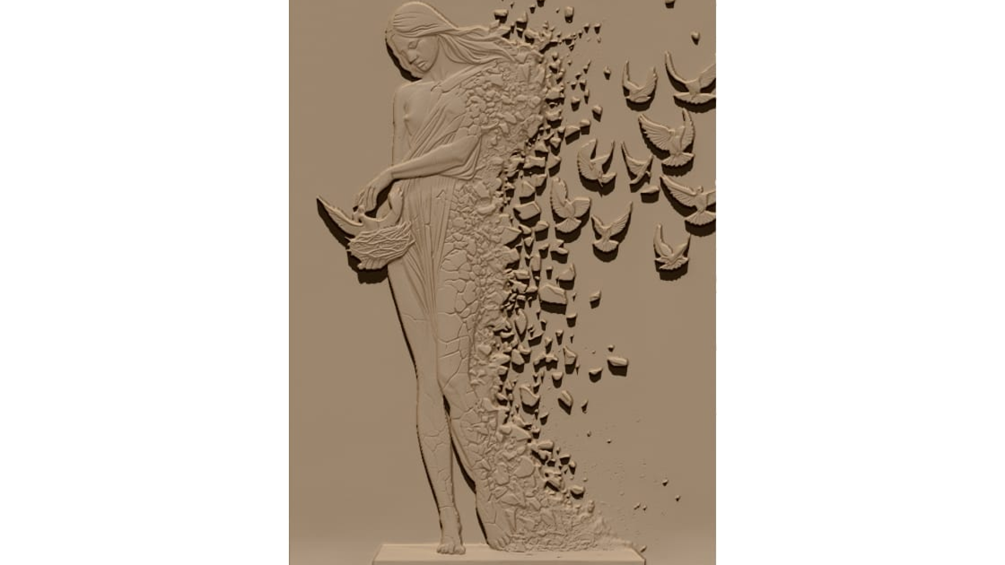 Girl art Design STL file free download A001119