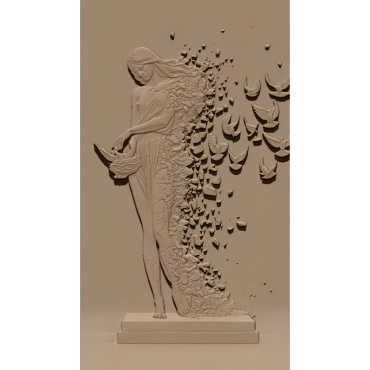 Girl art Design STL file free download A001119