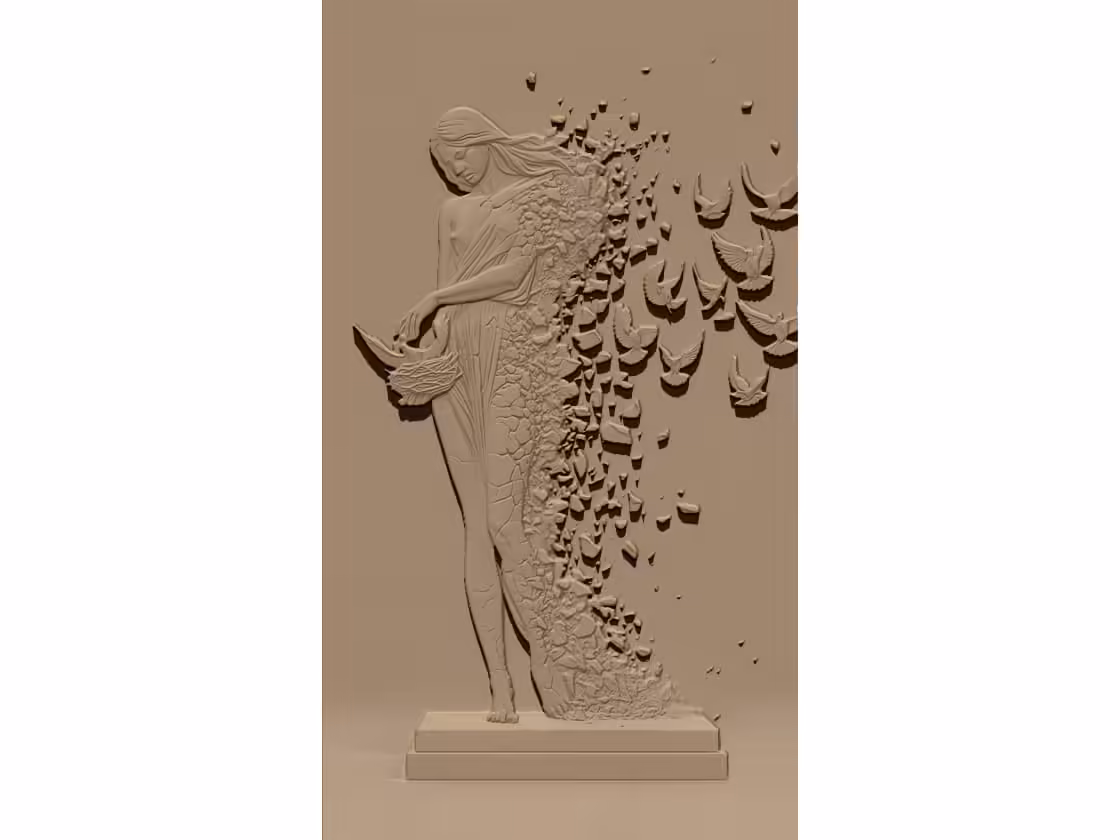 Girl art Design STL file free download A001119