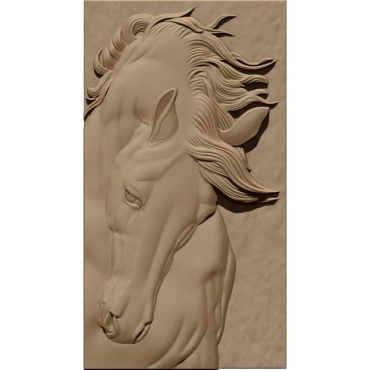 Horse Wall panel Design STL file free download A001154