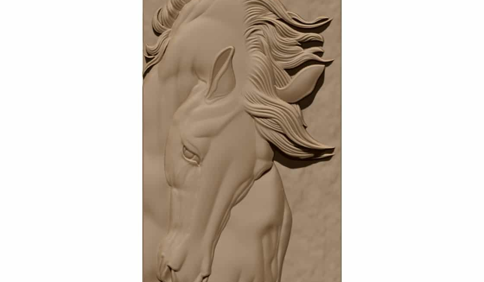 Horse Wall panel Design STL file free download A001154