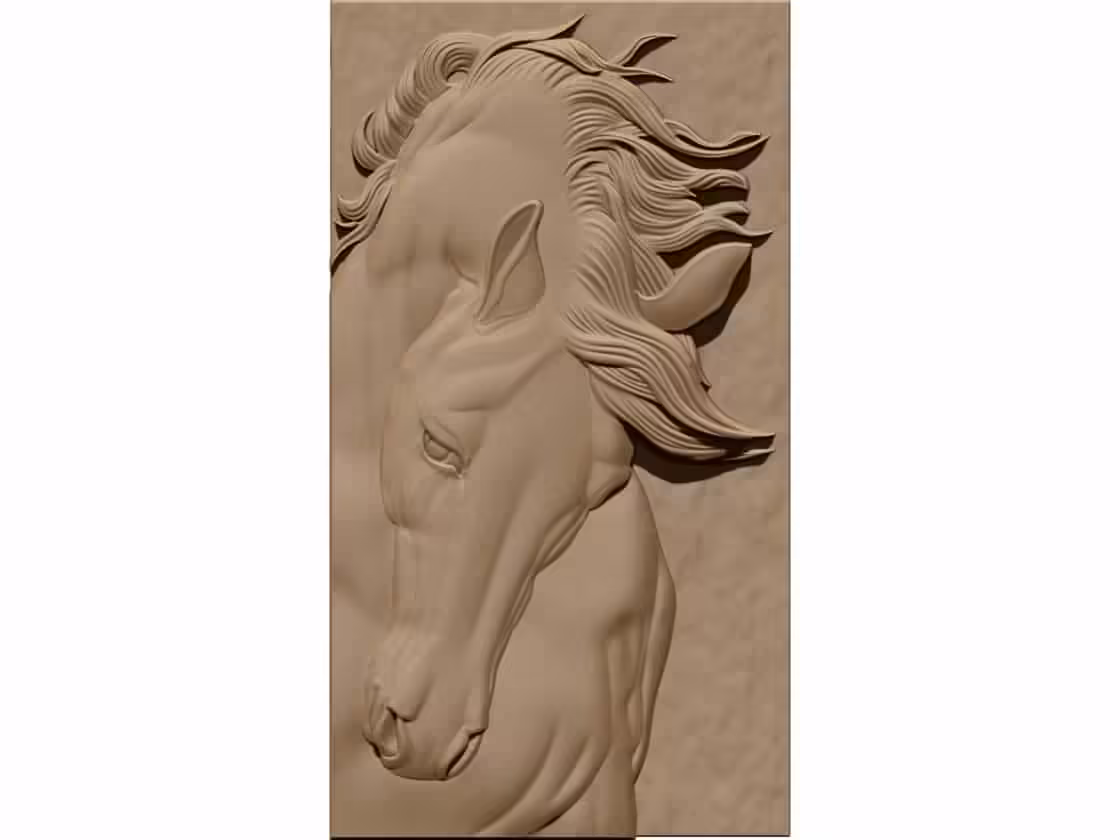 Horse Wall panel Design STL file free download A001154
