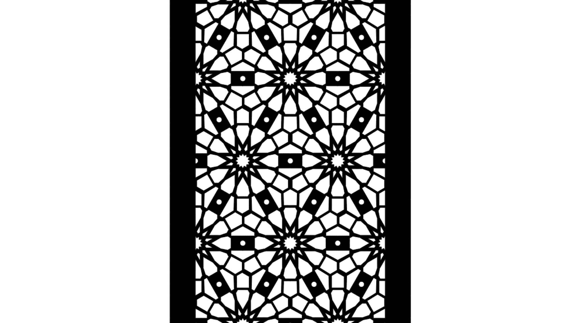 Laser CNC Jali Design DXF file free download A001135