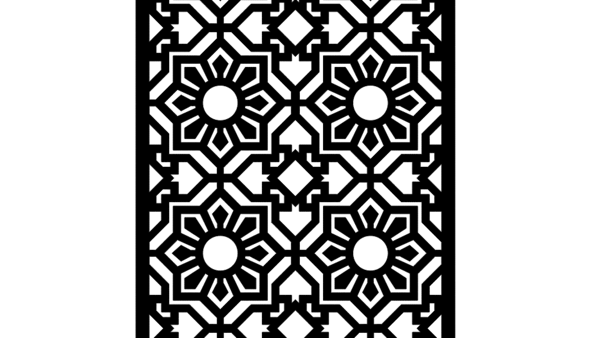 Laser CNC Jali Design DXF file free download A001137