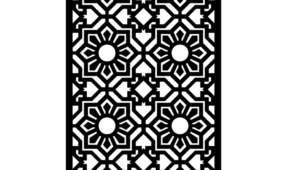 Laser CNC Jali Design DXF file free download A001137
