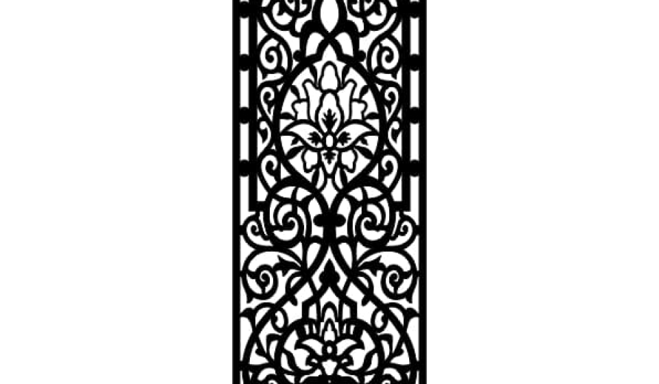 Laser CNC Jali Design DXF file free download A001142