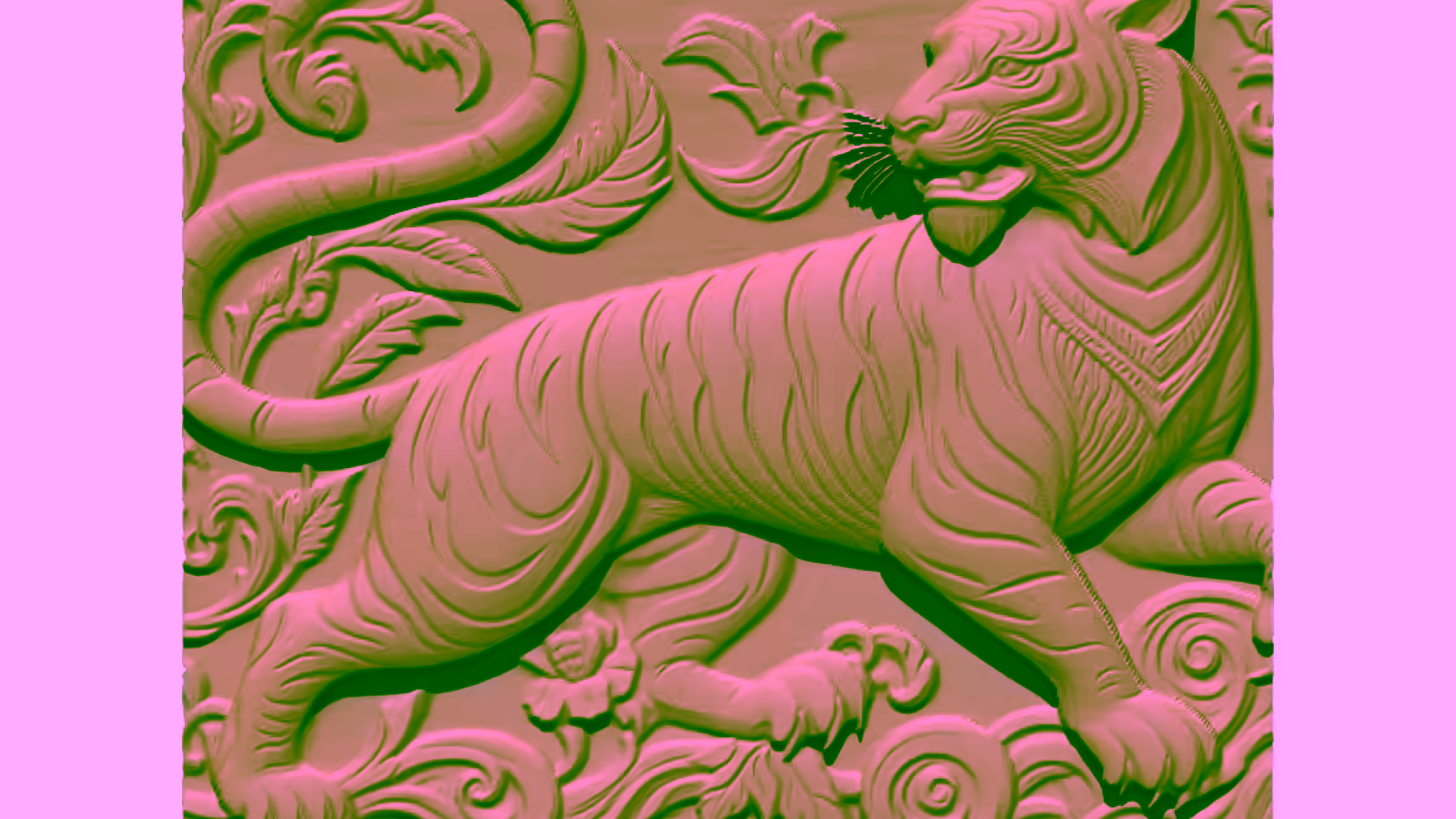 Tiger art Design STL file- free download A001121