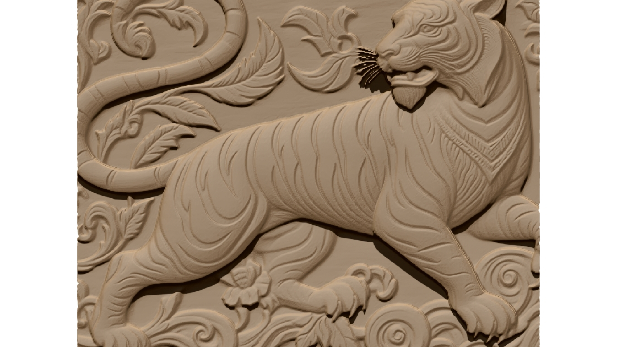 Tiger art Design STL file- free download A001121