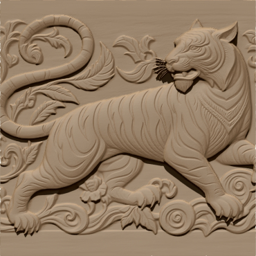 Tiger art Design STL file- free download A001121