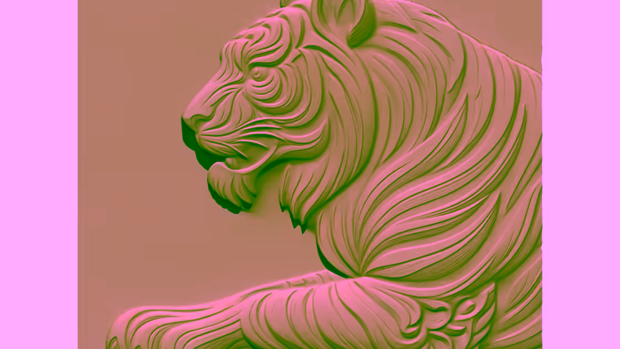 Tiger art Design STL file free download A001122