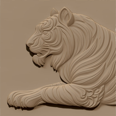 Tiger art Design STL file free download A001122