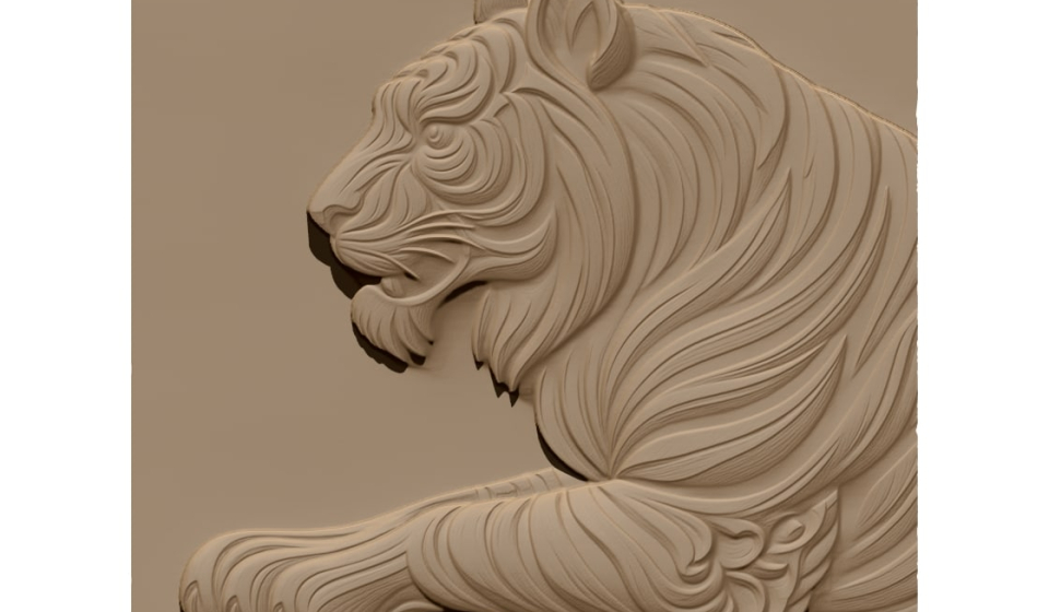 Tiger art Design STL file free download A001122