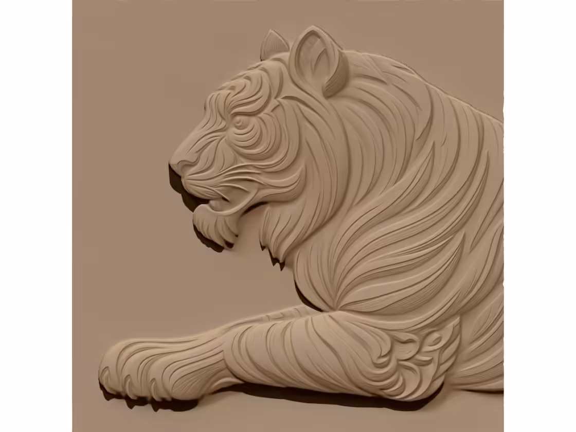 Tiger art Design STL file free download A001122