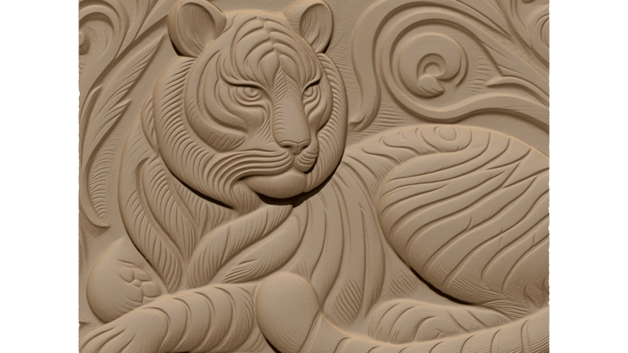 Tiger art Design STL file free download A001122