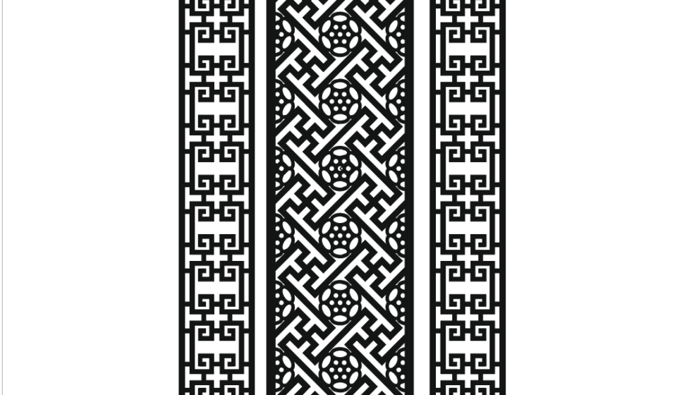 2D Vector Design for Laser CNC dxf file free download A001243