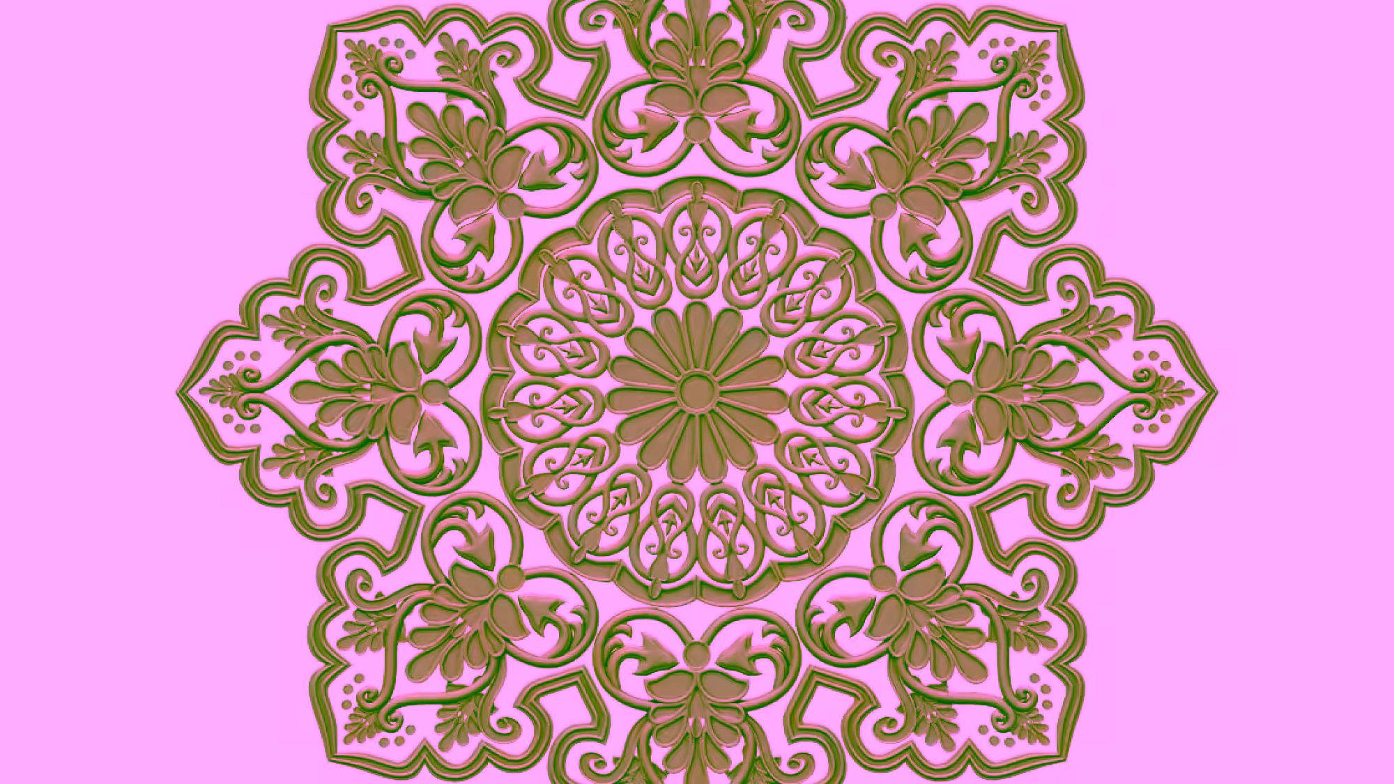 Ceiling rose Design STL file free download A001202