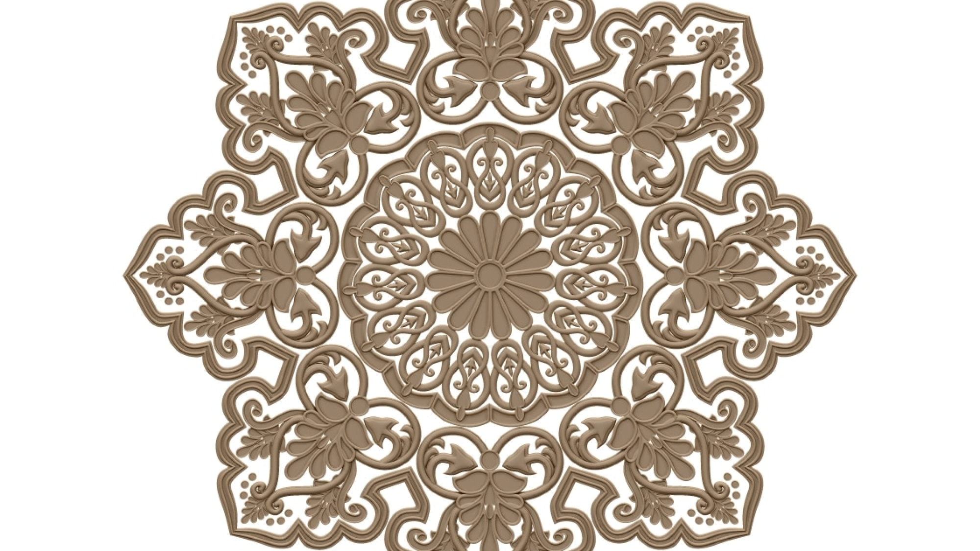 Ceiling rose Design STL file free download A001202