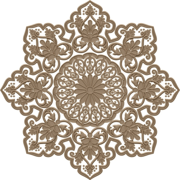 Ceiling rose Design STL file free download A001202