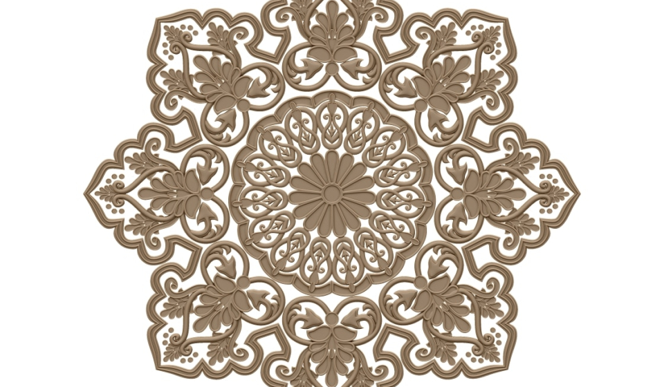 Ceiling rose Design STL file free download A001202