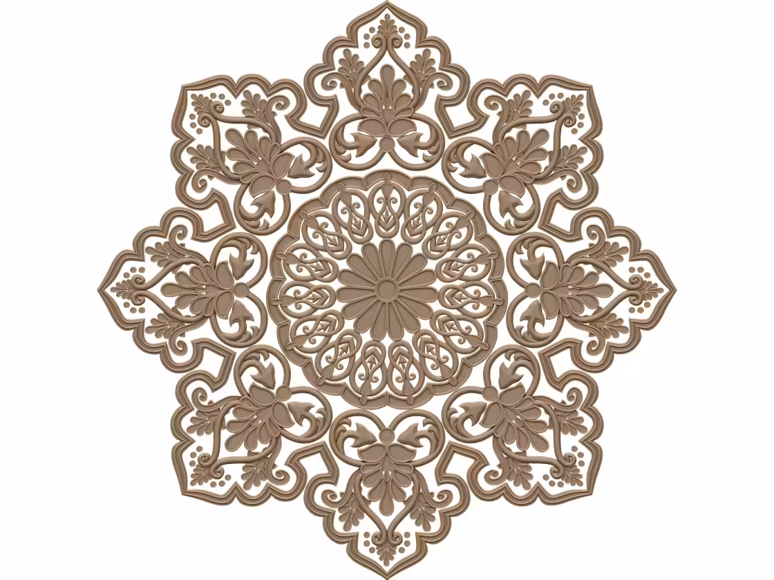 Ceiling rose Design STL file free download A001202