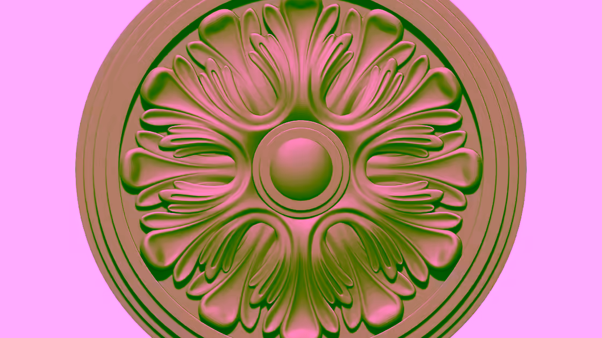 Ceiling rose Design STL file free download A001206
