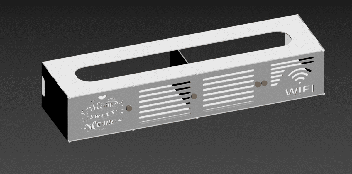 Laser Cut WIFI Router Storage Shelf DXF CD AI PDF File Download - Image 5