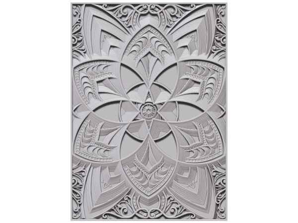 Royalty 3D Wall Panel Design for CNC Router Carving – STL File Download