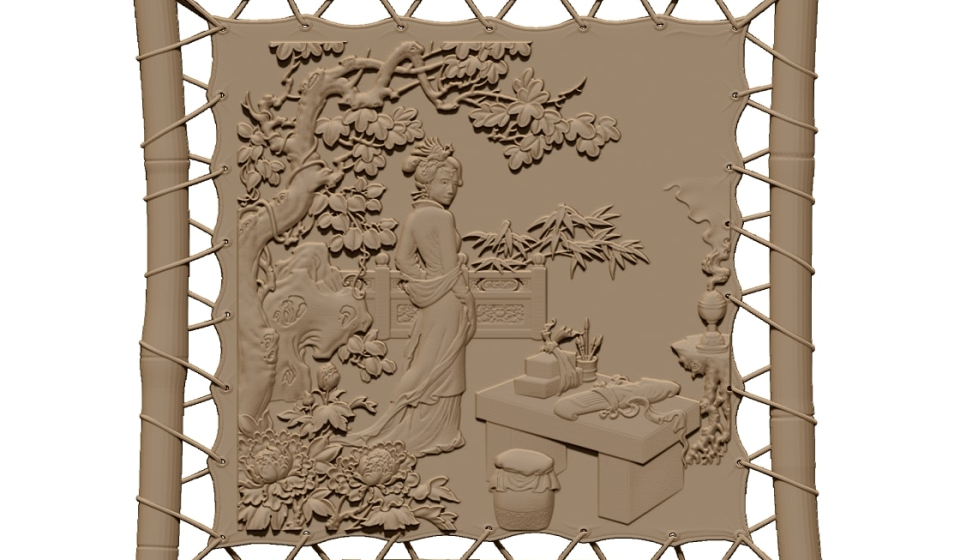 ancient Chinese woman Design for CNC carving STL file free download A0012758