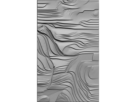 3D Wall Panel Design RLF STL File for CNC Carving – Instant Download