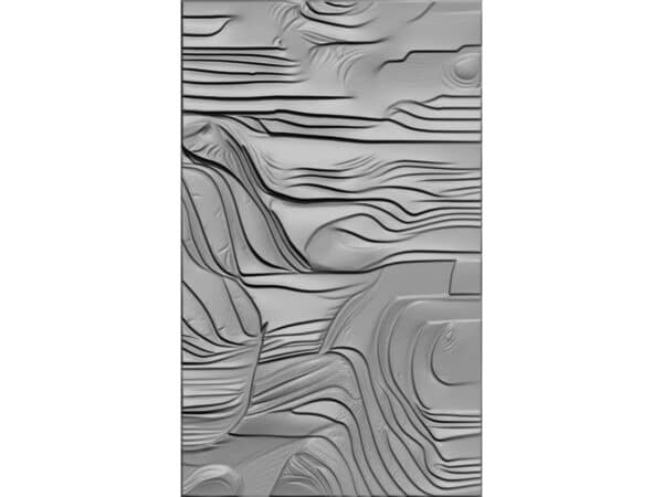 3D Wall Panel Design RLF STL File for CNC Carving – Instant Download