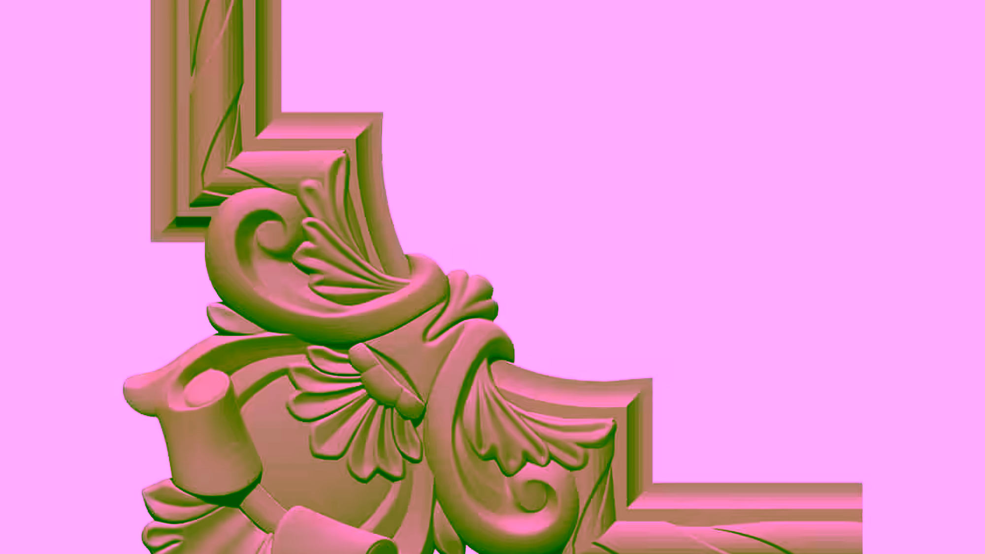 Border corner 3D Design STL file free download A001442