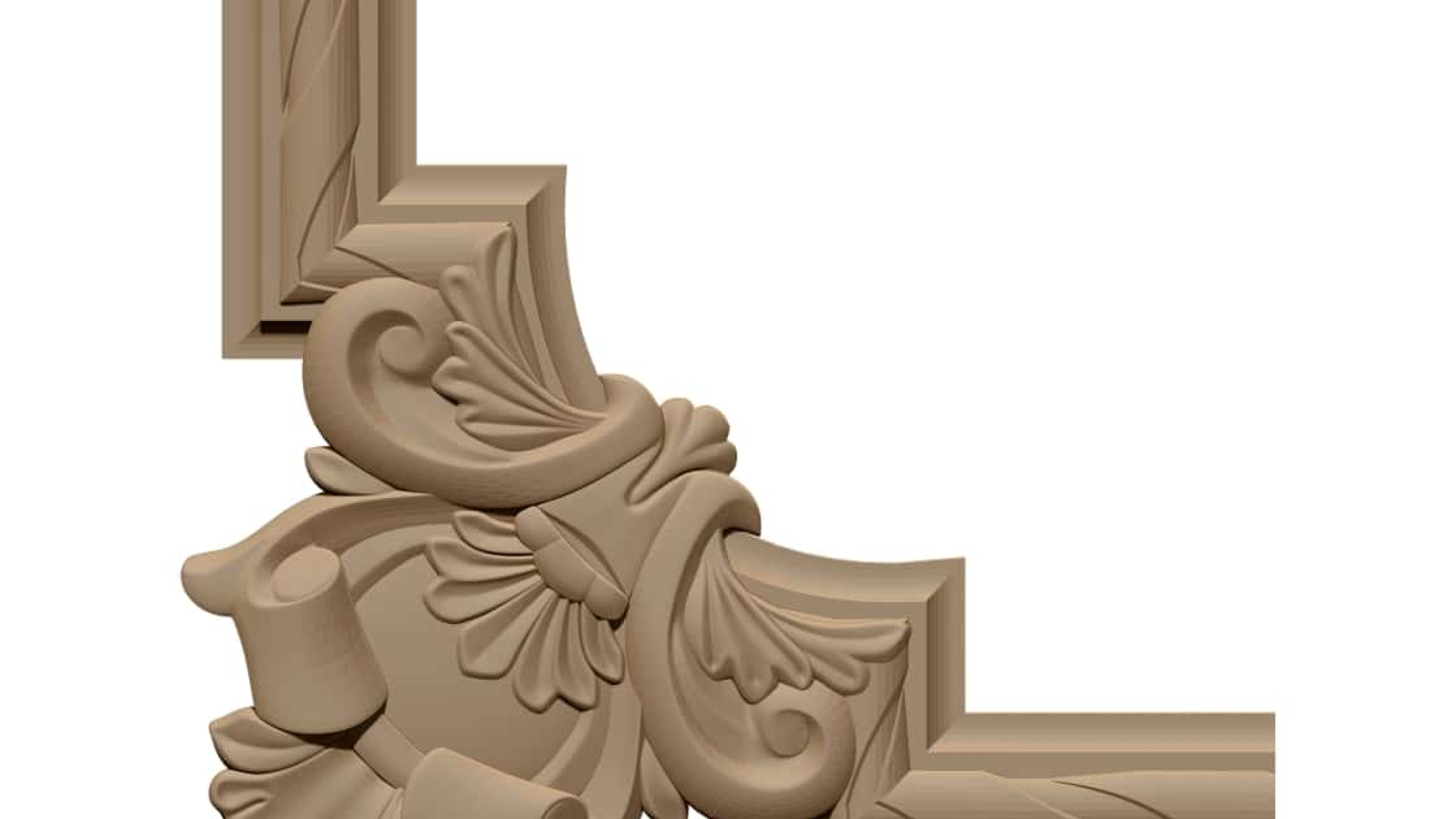 Border corner 3D Design STL file free download A001442