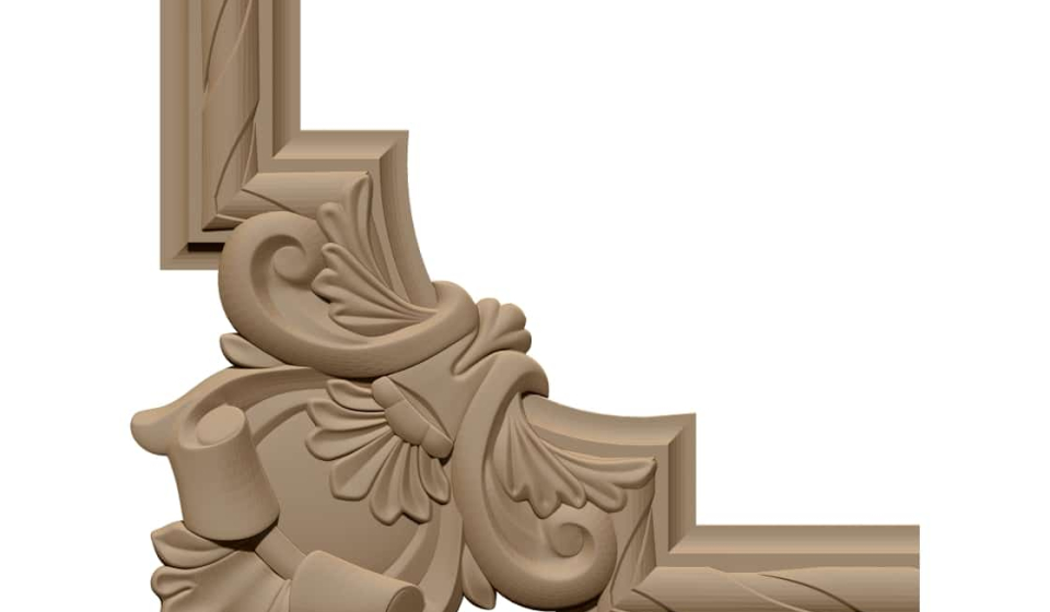 Border corner 3D Design STL file free download A001442