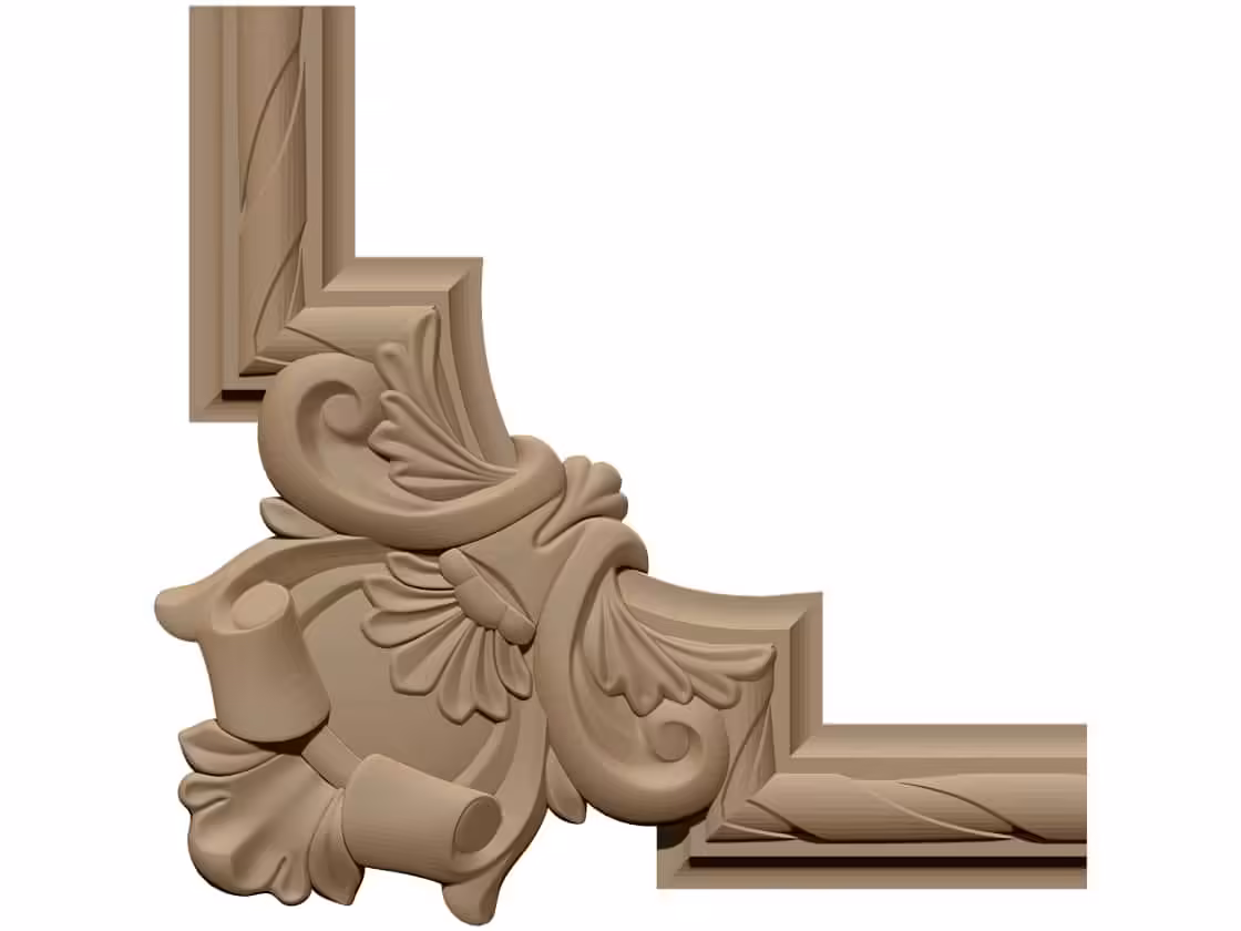 Border corner 3D Design STL file free download A001442