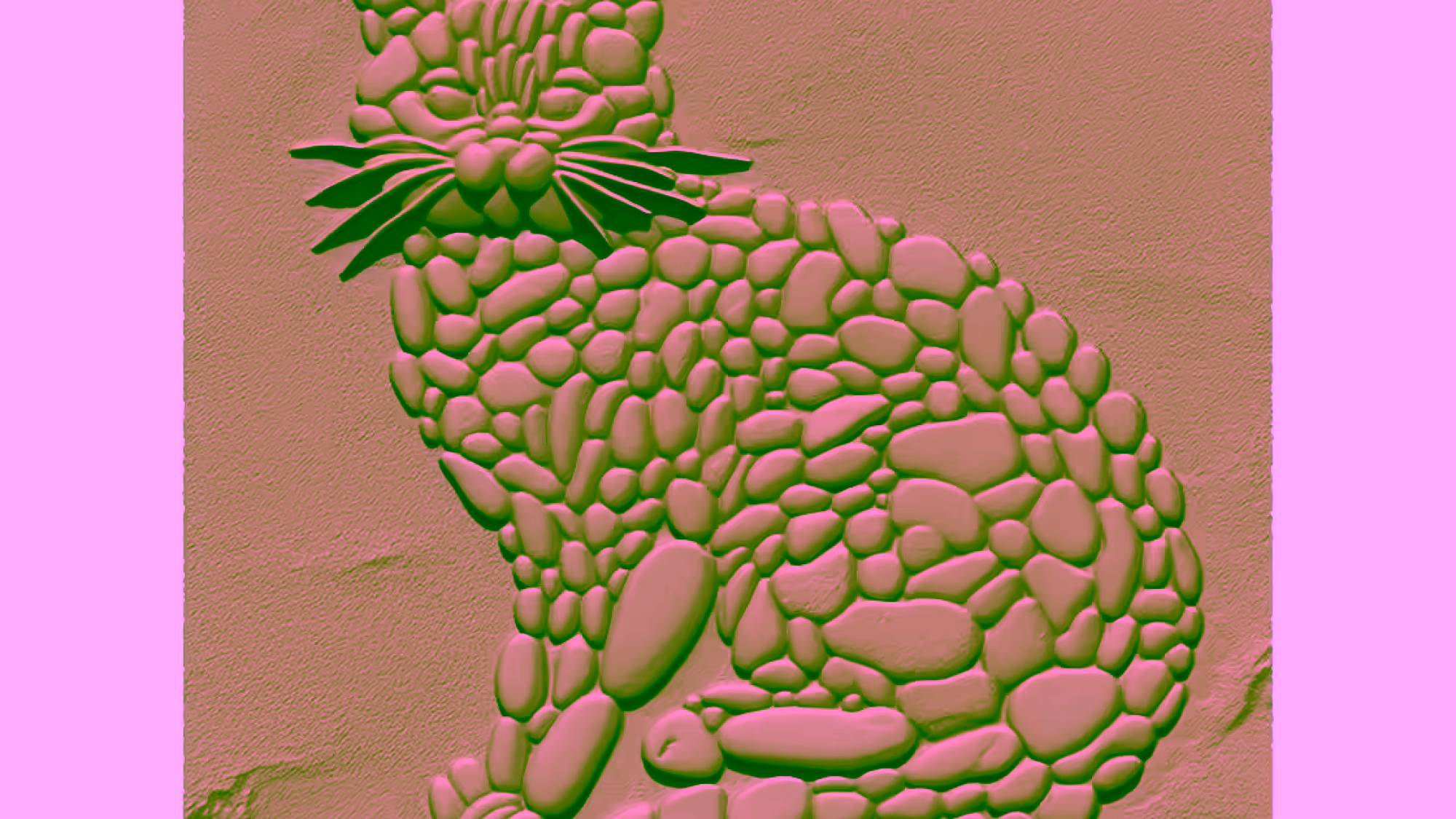 Cat Art with stone 3D Model STL file free download A00148