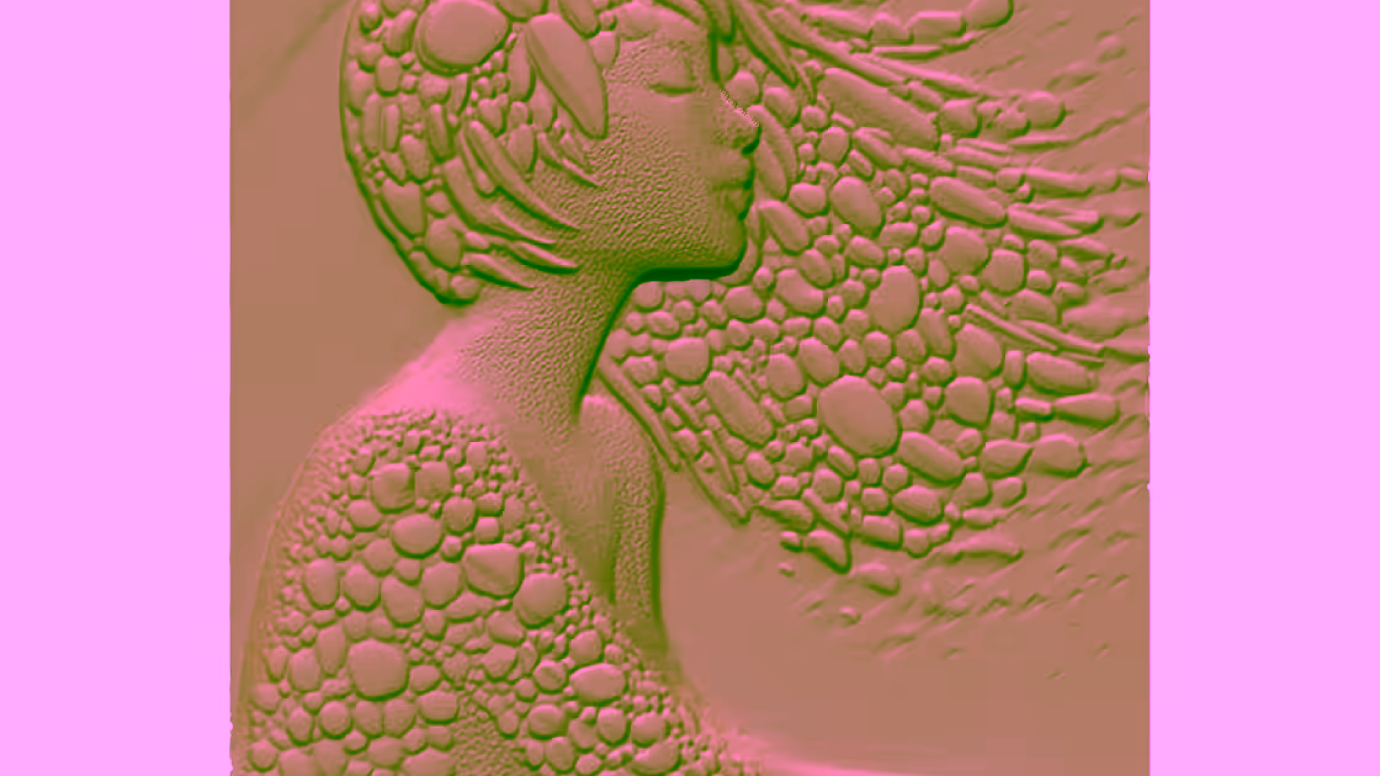 Girl art with stone 3D Model STL file free download A001484