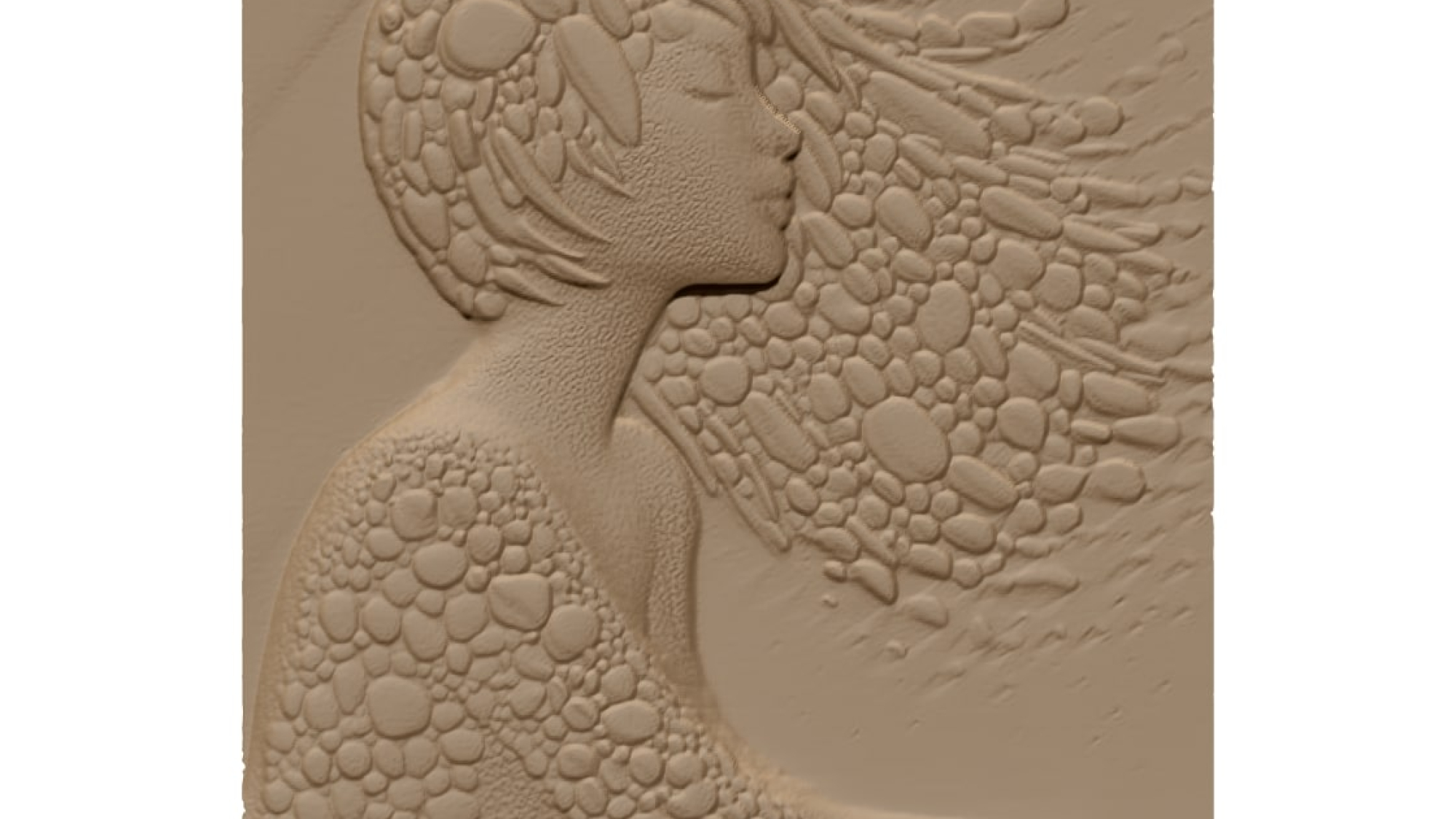 Girl art with stone 3D Model STL file free download A001484