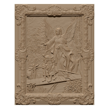 Guardian angel with children 3D Model STL file free download A001465