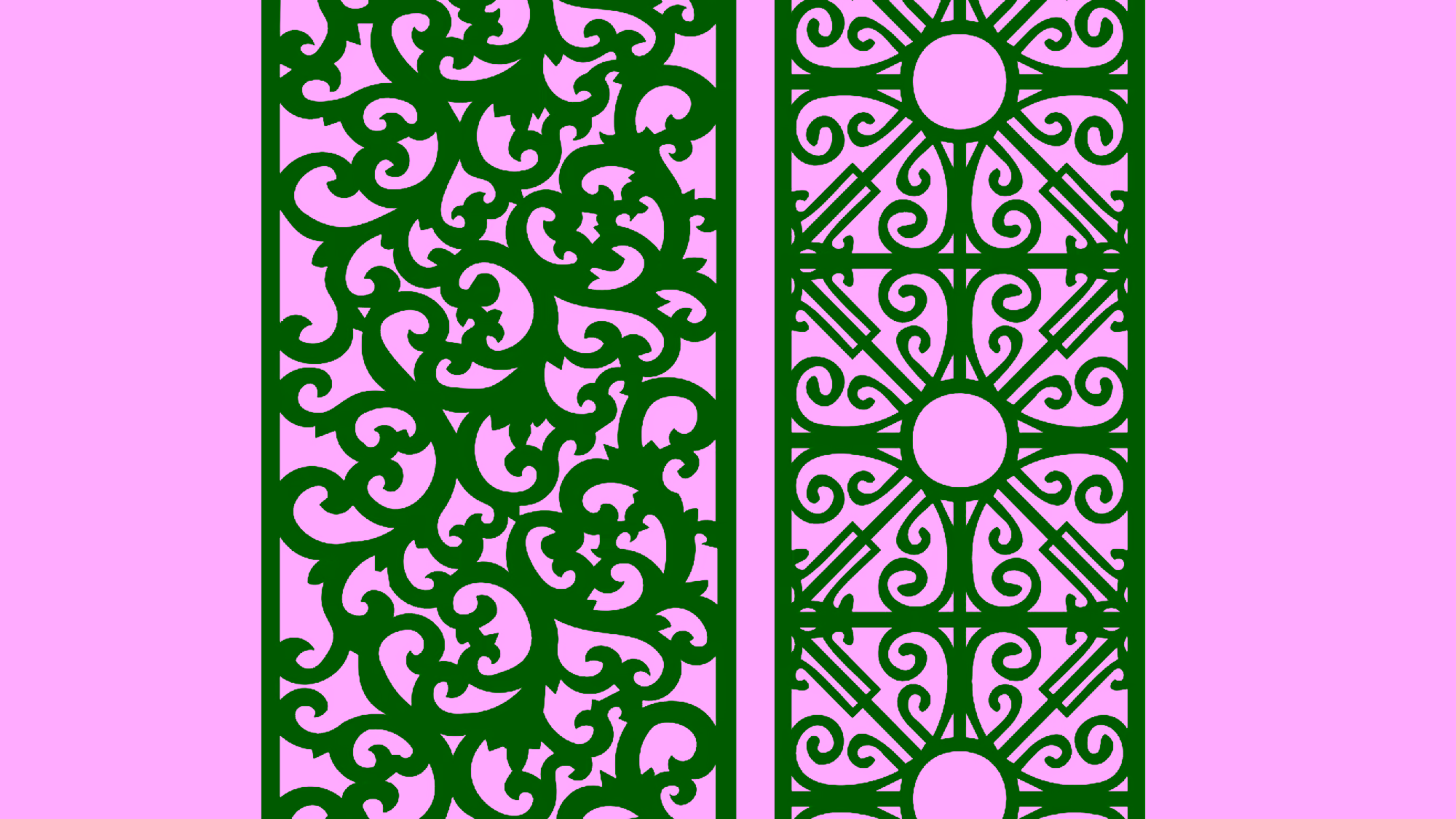 2D Jali Design Vector DXF File Free Download A001575