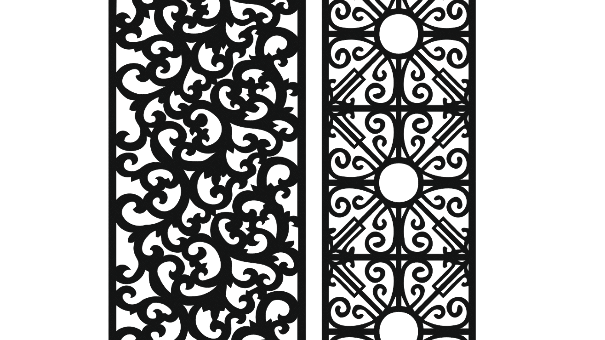 2D Jali Design Vector DXF File Free Download A001575