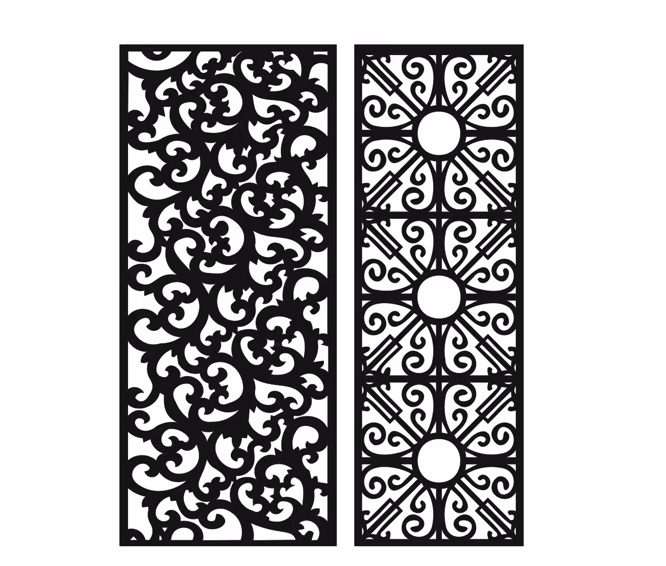 2D Jali Design Vector DXF File Free Download A001575