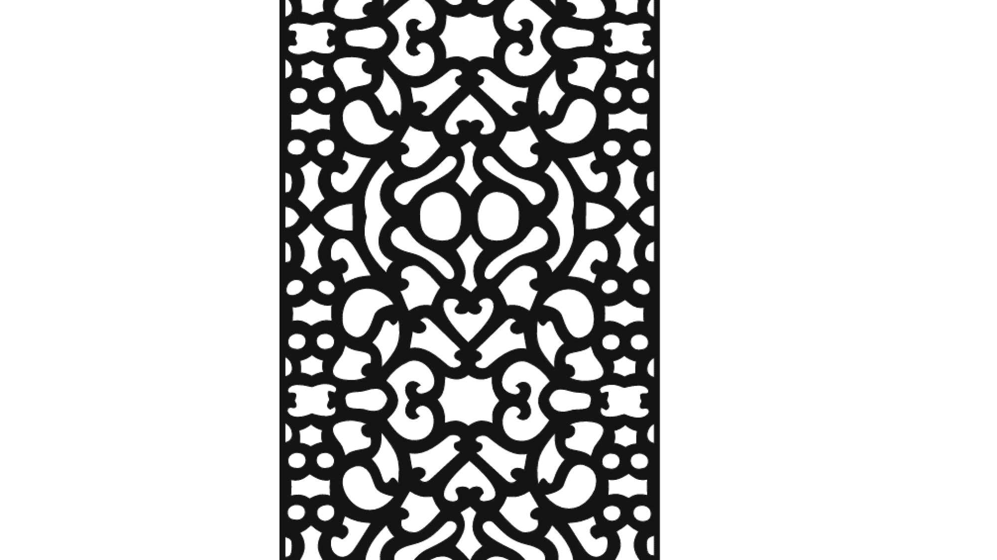 2D Jali Design Vector DXF File Free Download A001576