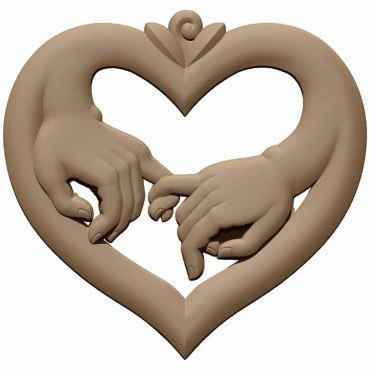 Jewelry heart shape 3D Model STL File Free Download A001554