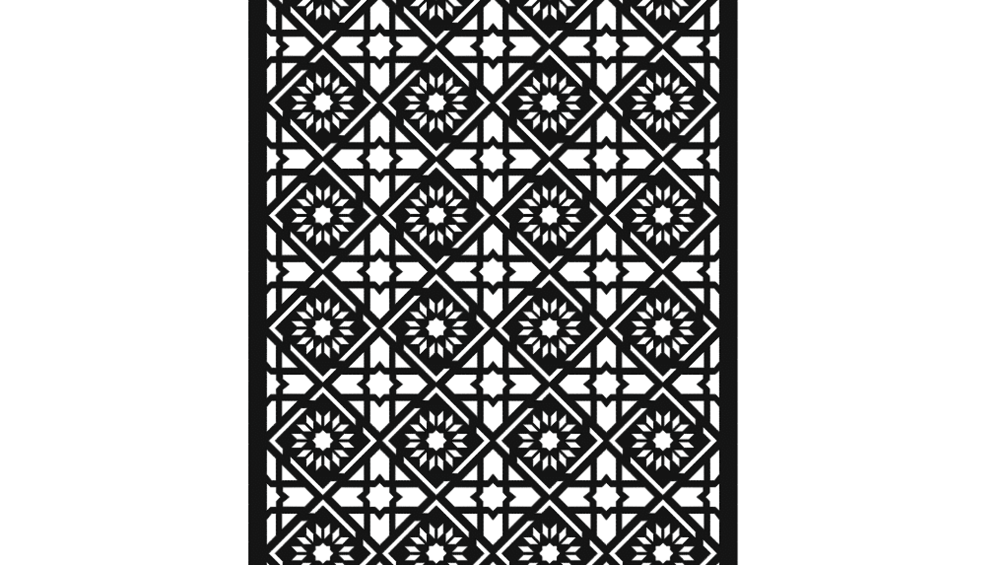 CNC Jali for Laser Cutting Vector DXF File Free Download A001584