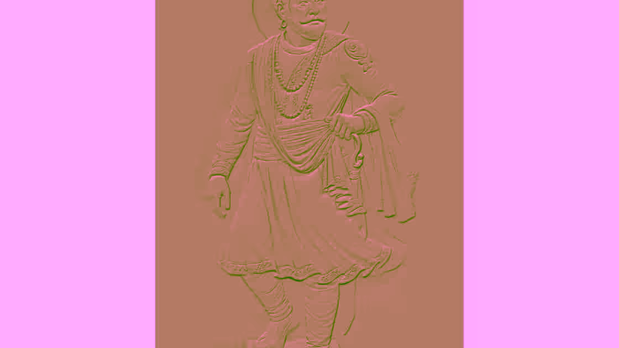 Chhatrapati Shivaji Maharaj Wall panel Design STL File Free Download A001627